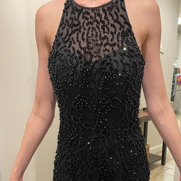 Black Sherri Hill mermaid prom dress - Picture 3 of 4